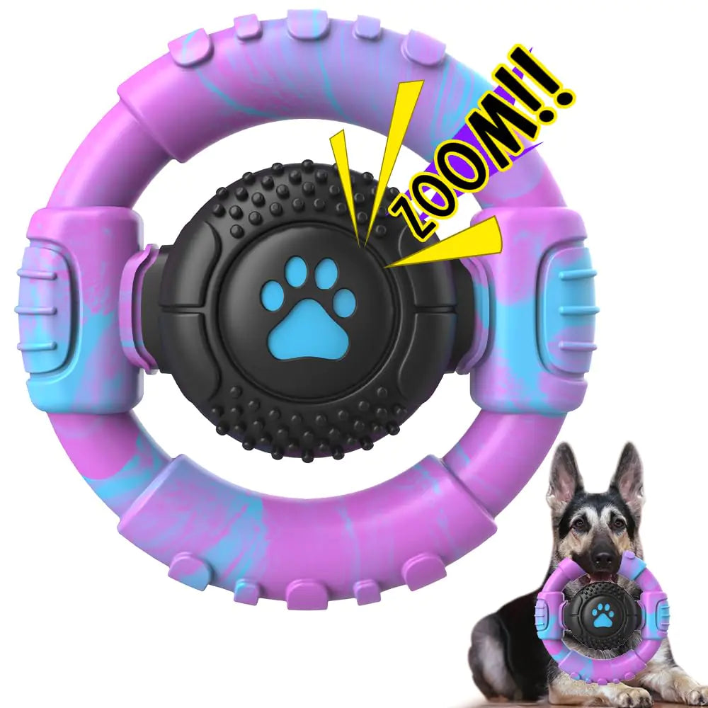 VRTOP Dog Toys for Aggressive Chewers Large Dogs Squeaky Dog Chew Toys for Large Medium Breed Nylon Rubber Interactive Tough Dog Toys to Keep Them Busy