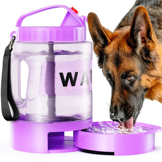 77oz Dog Travel Water Bottle & Food Dispenser
