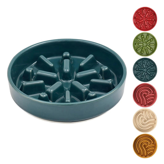 BICOPET Ceramic Slow Feeder Dog Bowl